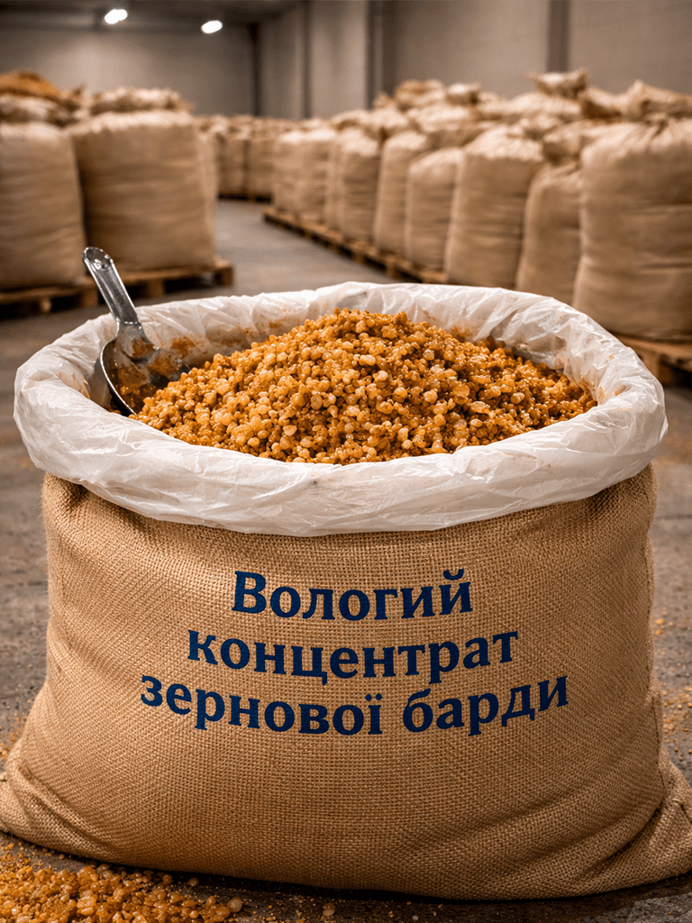 Вологий концентрат зернової барди